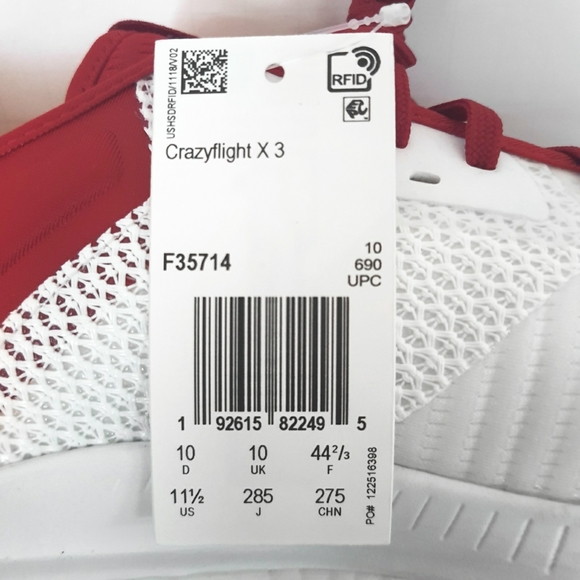 New Adidas Crazyflight X3 Women's Shoes Sz. 11.5 - Picture 5 of 10